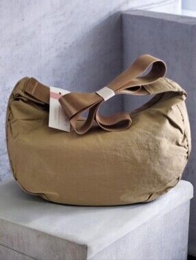 Medium Nylon Crescent Crossbody Bag